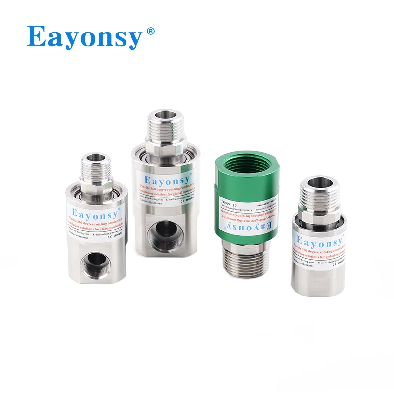 Single Channel Rotary Joint with Left-Hand Thread Options, 360° Rotation for Air & Liquid Media, Made of Stainless Steel