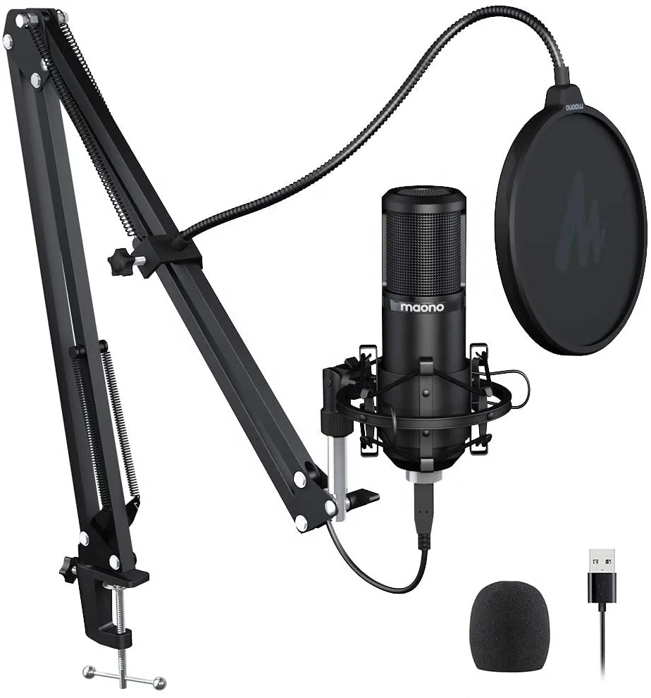

MAONO USB Microphone Microfone Cardioid Condenser Podcast Mic with Professional Sound Chipset for Studio Podcast Microphones