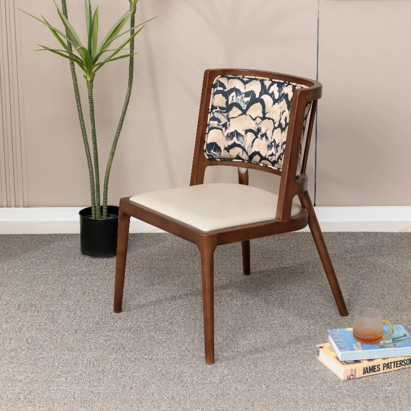 كرسي طعام خشبي بتصميم عصري إسكندنافي من الخشب الصلب كرسي مقهى هيروشيما الياباني من خشب الجوز