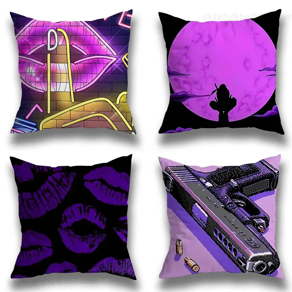 

Purple Asetic pillow cover living room sofa cushion cover bedroom room bed pillow cover home decoration