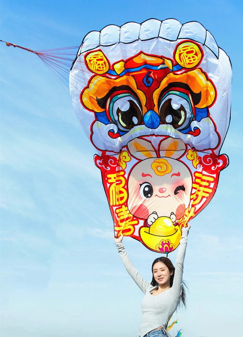 จัดส่งฟรี Soft Kite Flying สําหรับผู้ใหญ่ Inflatable Kites windsocks Kite สีเขียว Dragon Flying Kite Fairy ปีกโปรแกรมของเล่น