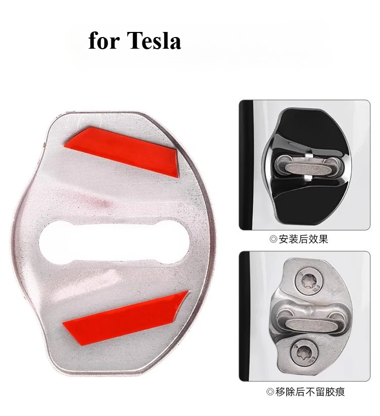 

Car Door Lock Cover Auto Protection Case For Tesla Model 3 Model S Model X Model Y Cybertruck P100D Roadster Car Accessories