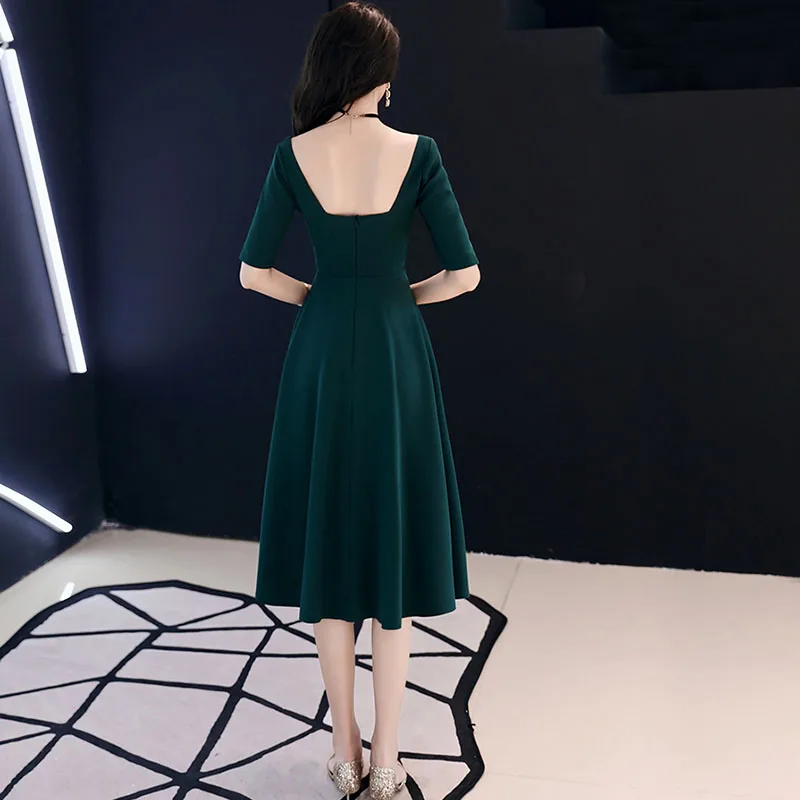 DongCMY Robes Bal De Promo Robes Bal De Promo High-end Dark Green Evening Dress Female 2025 Sexy Slim Party Dress