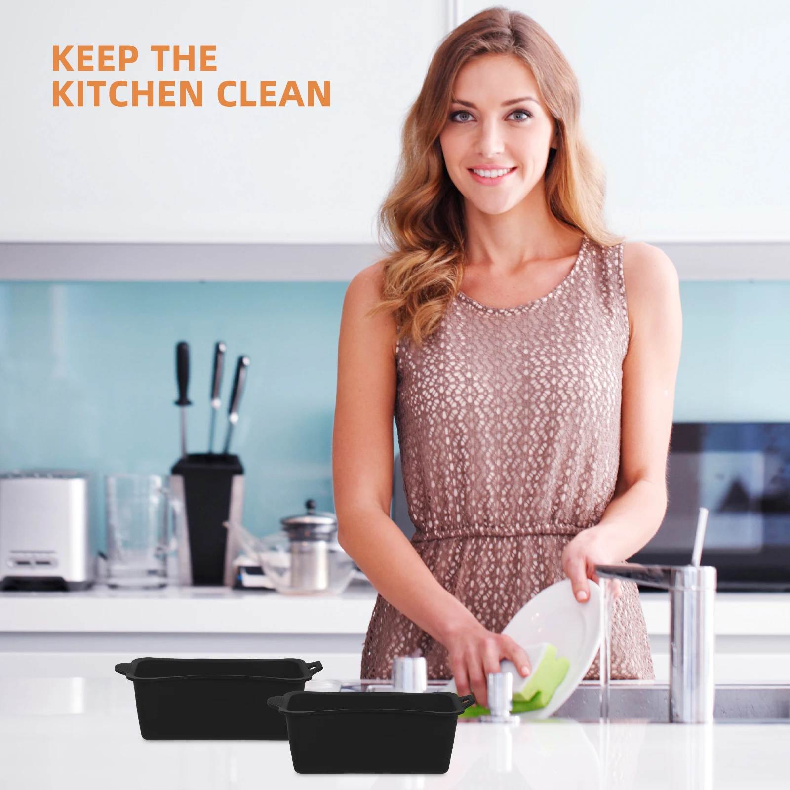 

2pcs Silicone Cup Reusable Drip Pan Liner Camping Grease Catcher Accessory For Oil Outdoor Replacement Liner Grease