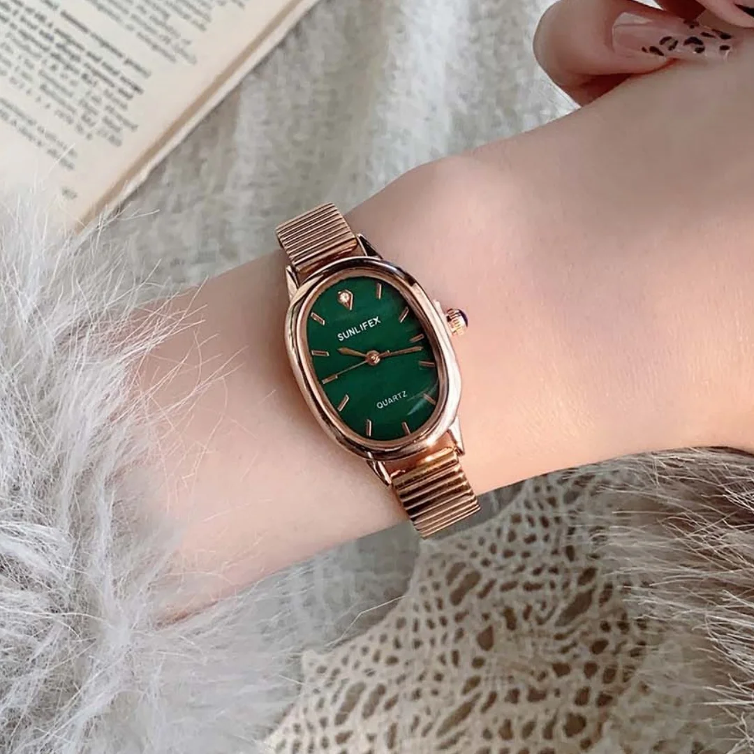 Fashion Women Quartz Watch Stainless Steel Oval Small Dial Female Clock Girl Student Wristwatch Dropshipping Relogio