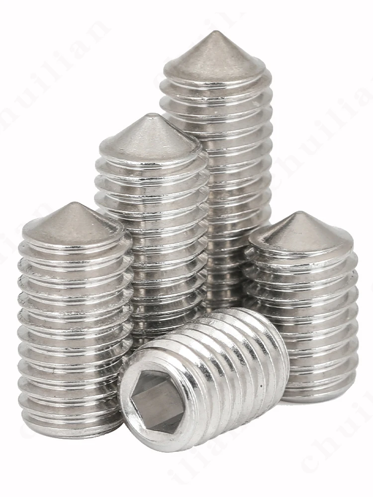 304 stainless tip set screw Hex Hexagon Socket Allen Cup Point DIY Set Door handles Bolt M2 M3 M4 M5 M6 M8 DIN916