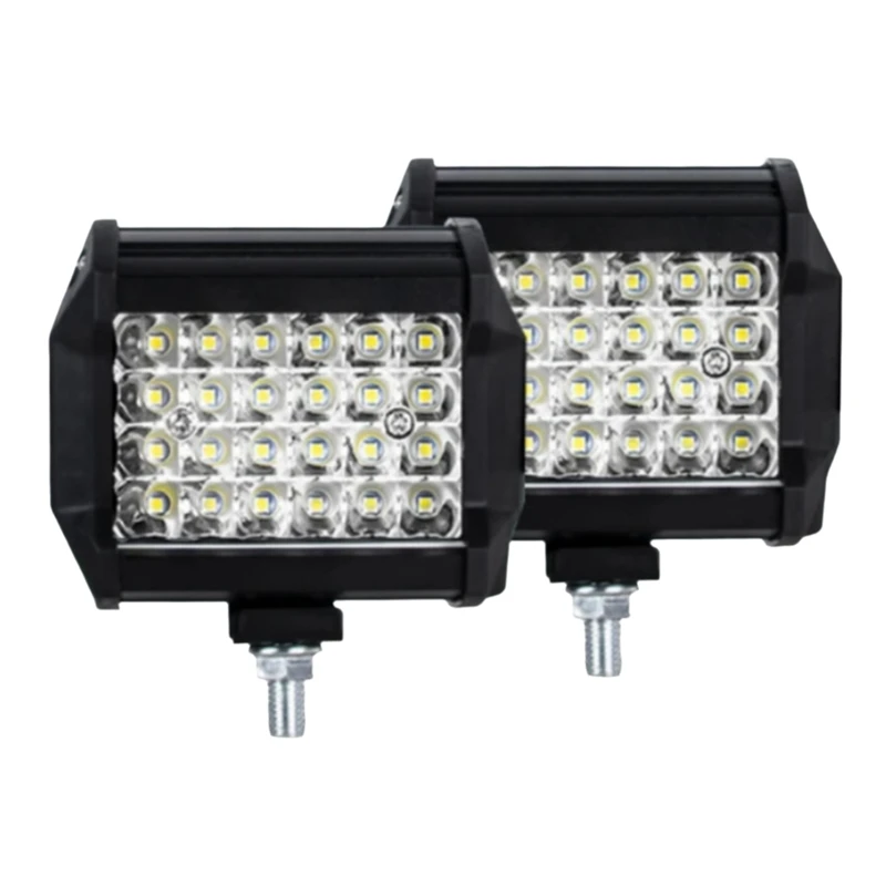 車 12V 24V ヘッドライト 72 ワットライトバー作業灯スポットライト 4 インチ LED ライトバーフォグランプトラックトラクターボート SUV ATV