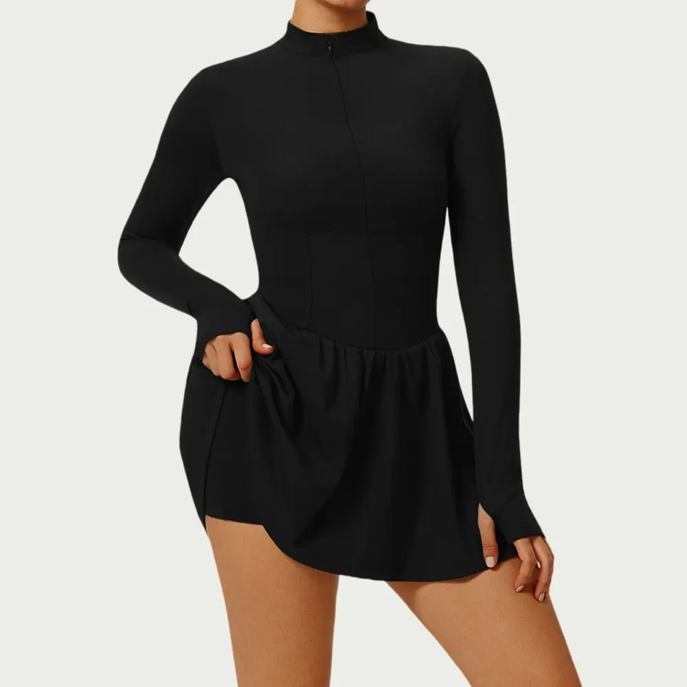 المرأة السراويل طويلة الأكمام ملابس رياضية لليوجا بذلة الجري اللياقة البدنية رفع الصالة الرياضية الملابس قطعة واحدة الإناث في الهواء الطلق الترفيه ارتداءها #2