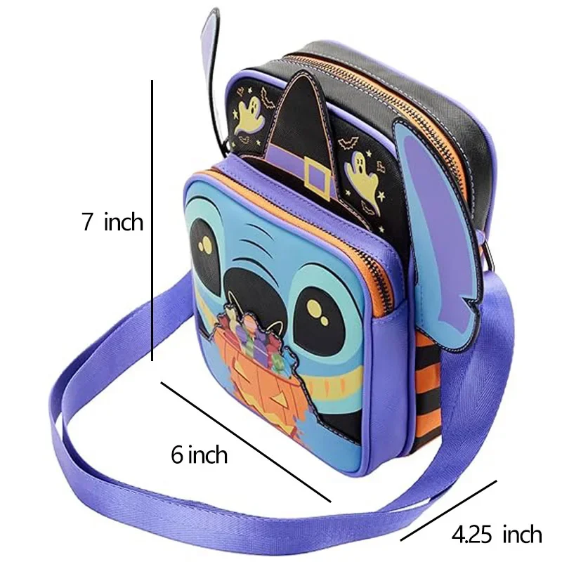 Disney Loungefly Brand Co Branding Lilo & Stitch Halloween Candy Cosplay Passport Shoulder Crossbody Bag Backpack Cartoon Bag