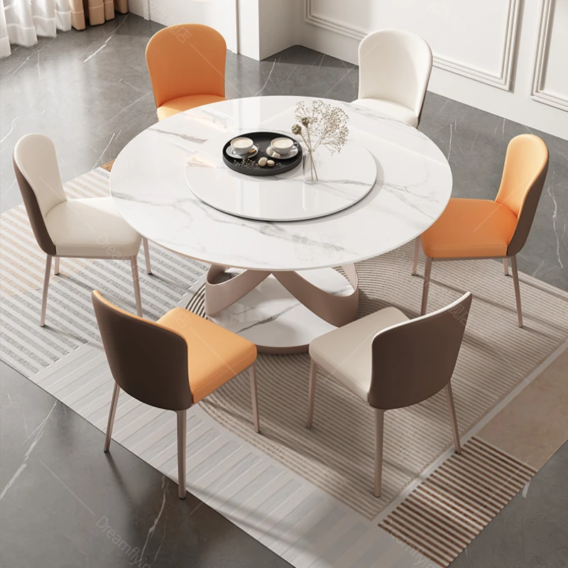 Table Designer Coffee Restaurant Tables Sedentary Dining Marble Round Service Cafe Kitchen Room Mesa Comedor Reception Modern