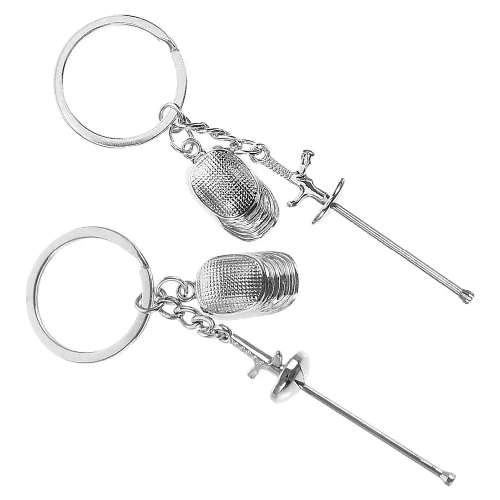 

2 шт. портативных брелоков для фехтования, уникальный спортивный сувенир для игроков, держатель для автомобильных ключей, подвеска для сумки