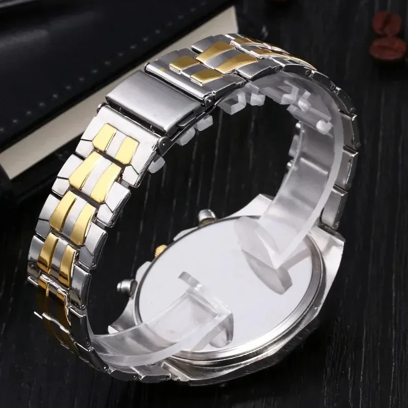 Men Watches Quartz Silver-gold Stainless Steel Wristwatch Male Clock Classic Dress Business Pilot Luxury Automatic Watch