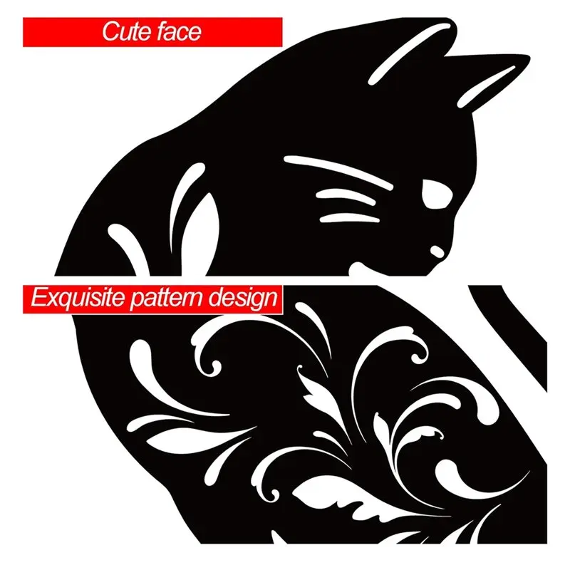 WORTHOWN-Garden Outdoor Animal Stakes 3 Pack Metal Cat Garden Statues Cat Silhouette Decorative Stakes
