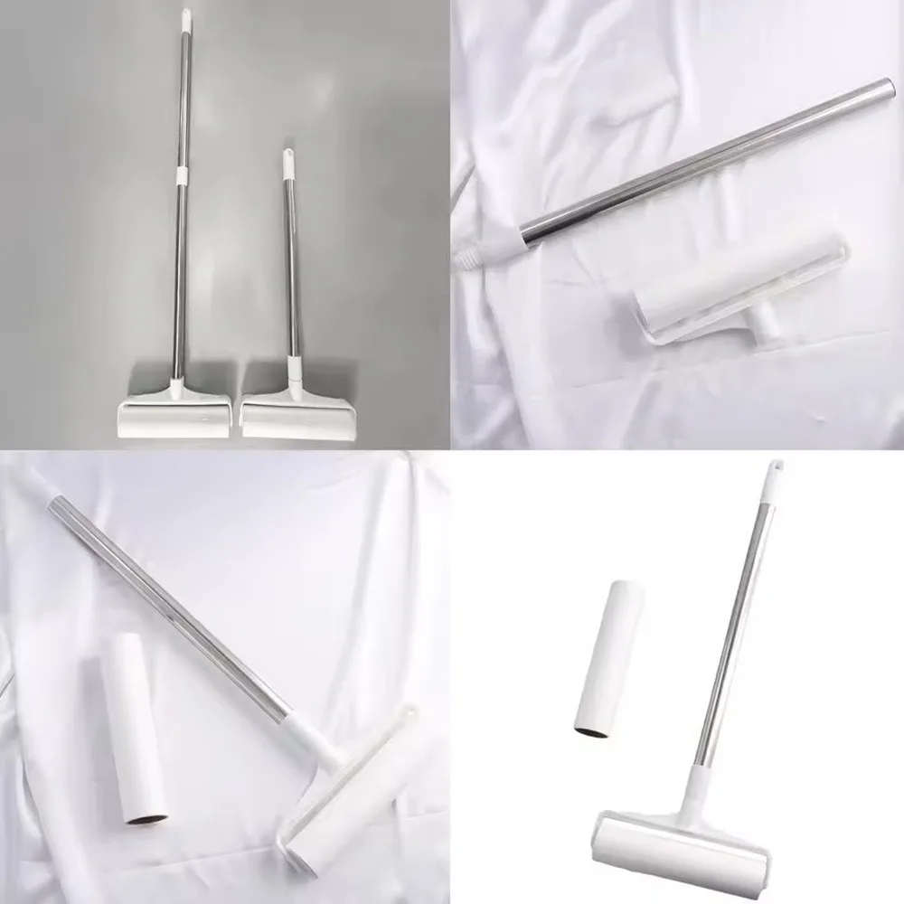 Tearable Long Handle Lint Roller Brush Telescopic 19/24cm Pet Hair Remover Roller Mop For Home Bedroom Car Seats view 3