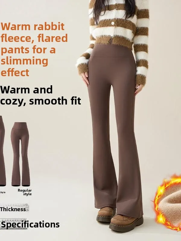 Taille haute Fce doublé arche pantalon longue cloche Bot Yoga pantalon femmes automne hiver serrer l'abdomen hanche améliorant décontracté