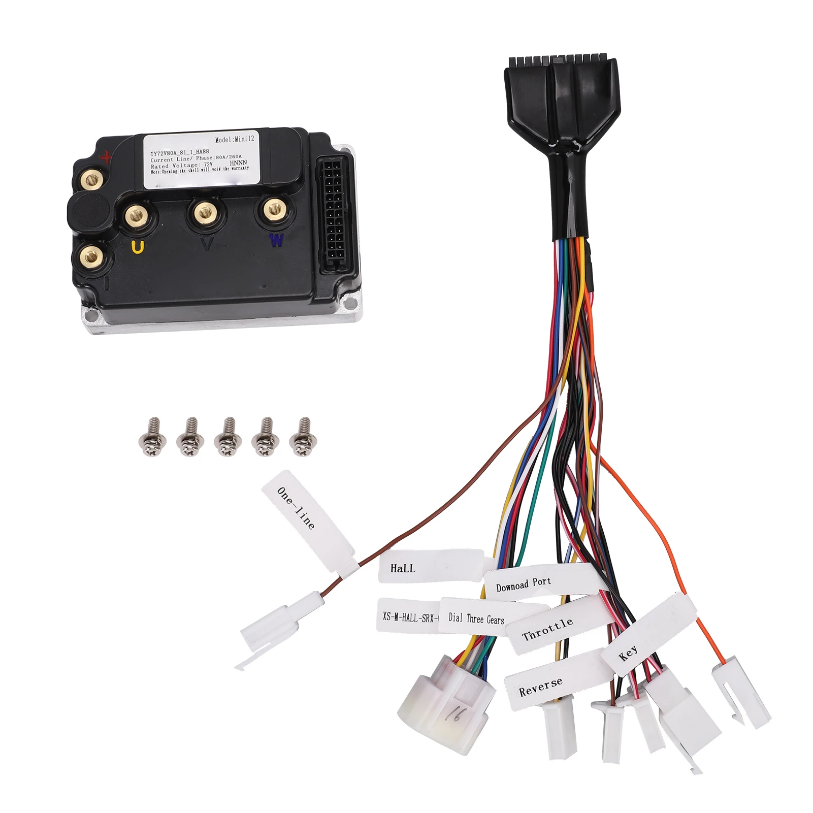 Electric Motorcycle Motor Controller 72V 80A 260A  Brushless  Motor Controller Suitable for Electric Scooters