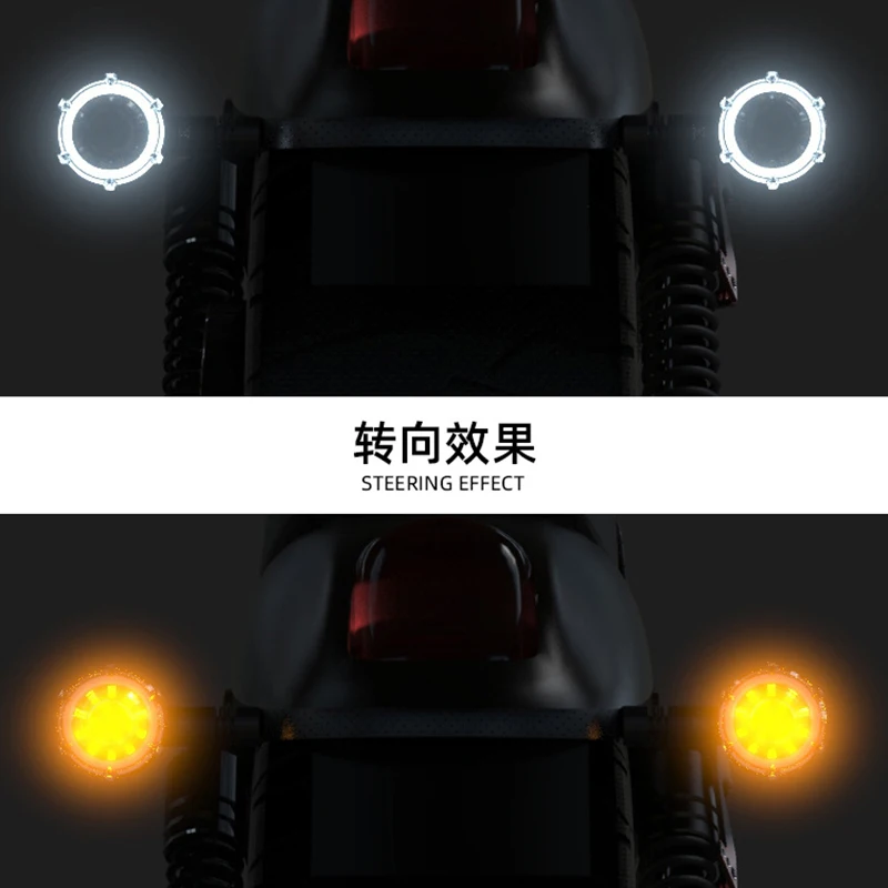 Retro LED Motorcycle Turn Signals Light for Spirit Beast BMW Suzuki Kawasaki Honda CB1000R CM 500 CB1100 universal Tail Blinker - Image 3