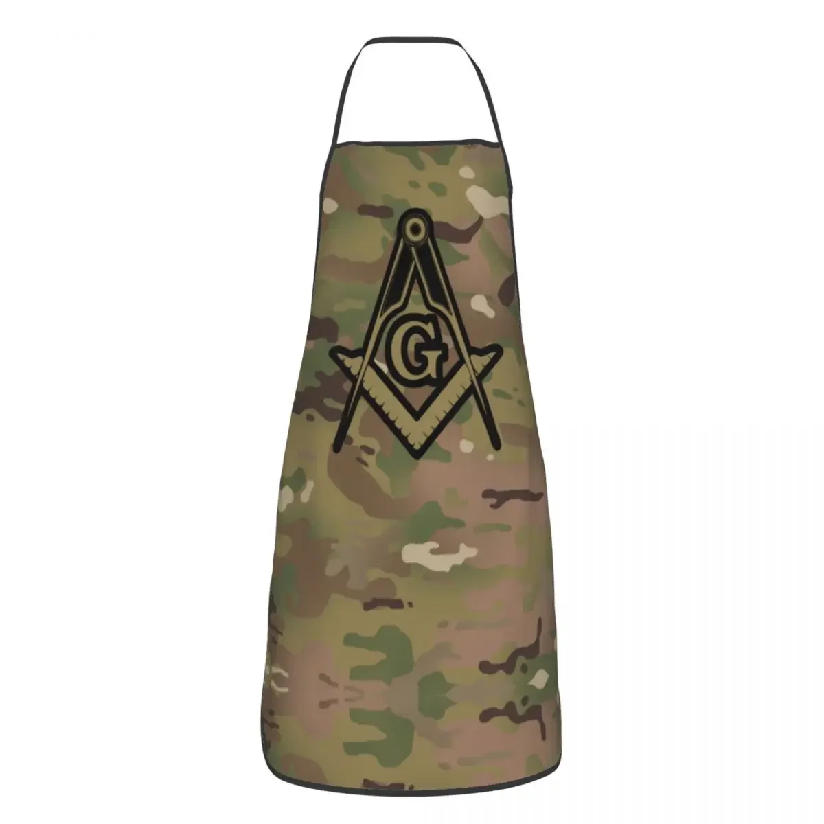 Unisex Military Camo Freemason Logo Kitchen Chef Cooking Baking Apron Men Women Mason Masonic Tablier Cuisine for Painting