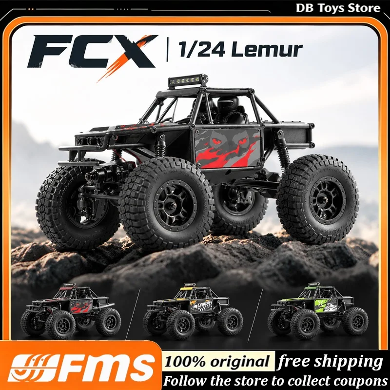 FMS FCX24 Lemur 1:24 RC Crawler 4WD Off-Road Rock Climbing Car Two Speed Transmission Portal Axle 4-Channel Remote Control RTR