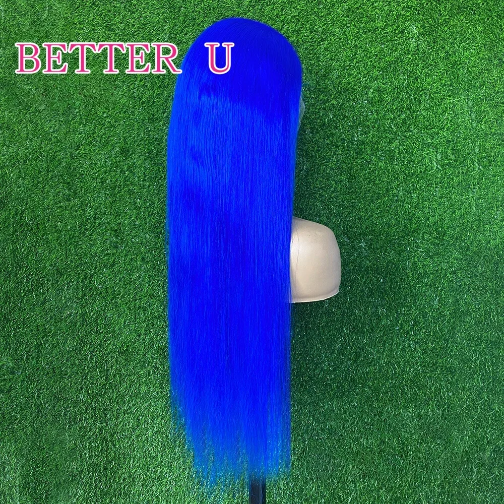 الملكي الأزرق باروكة من شعر طبيعي الجسم موجة 13X6 الدانتيل شعر مستعار أمامي شعر الإنسان البرازيلي الدانتيل الشفاف شعر مستعار أمامي للنساء قبل نتف #2
