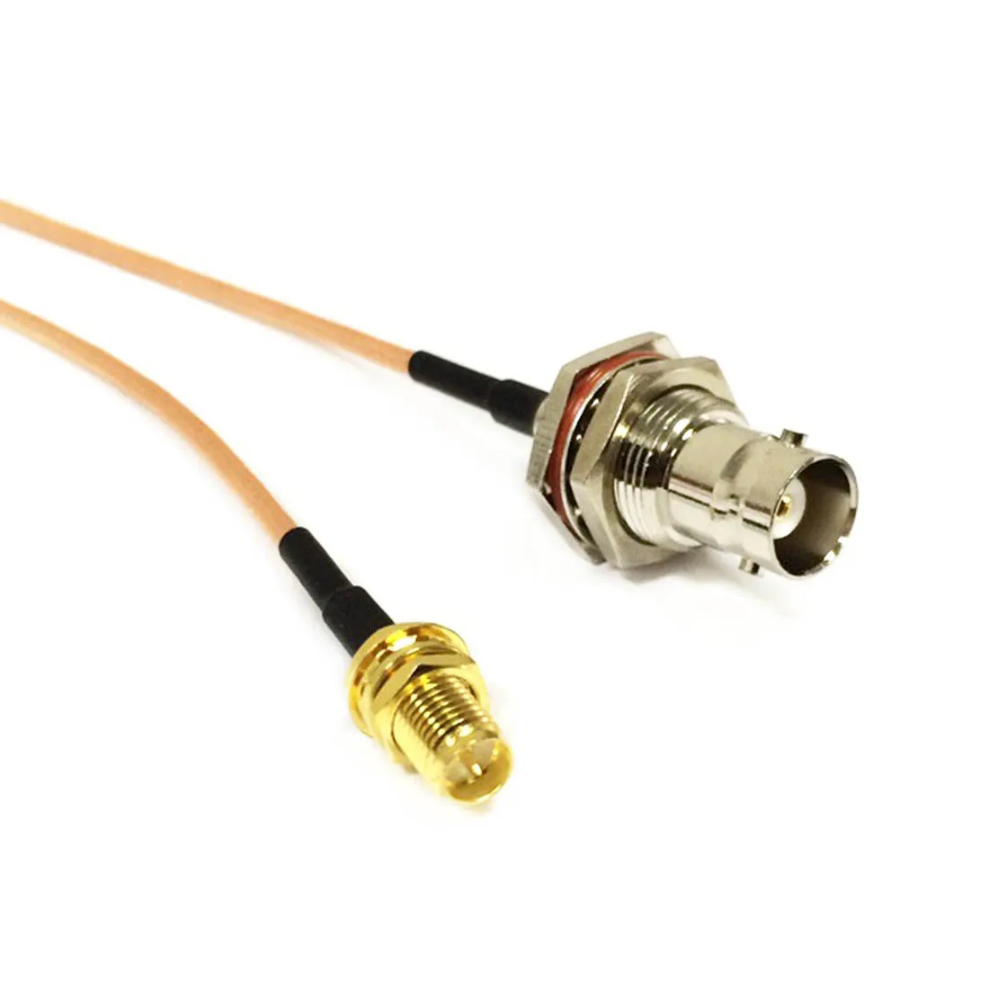 RP SMA Fêmea Jack para Pigtail Feminino BNC, Cabo Coaxial RG316, Novo Cabo de Extensão, 15cm, 6 Polegada