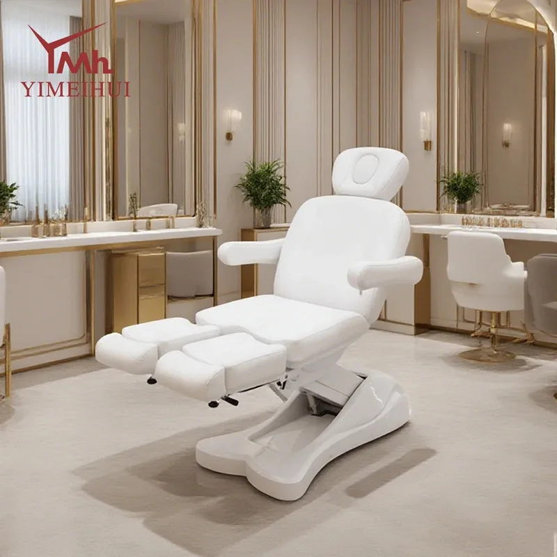 

3 Motors Electric Beauty Bed Facial Massage Chair for Spa Salon Furniture Cosmetic Esthetician Podiatry Tattoo