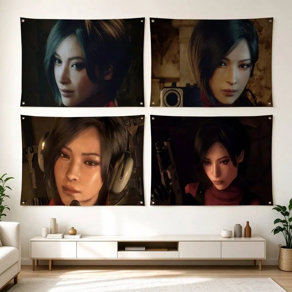 A-Ada Wong Resident Evil  Flags for Bedrooms Home Decor Items Outdoor Decors Garage Decoration Flaga