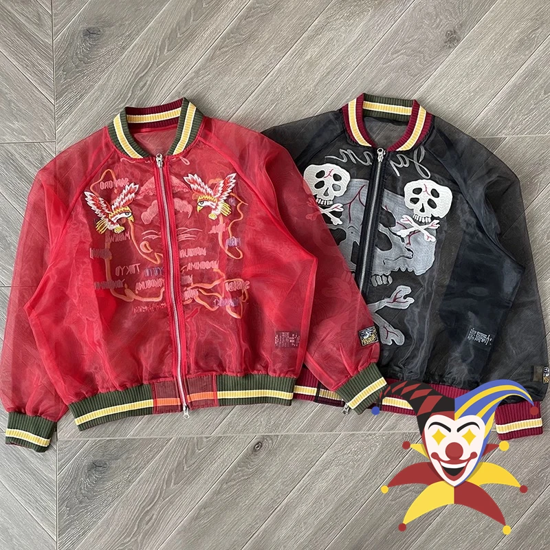 KAPITAL KOUNTRY Jacket Men Women Translucent Silk Skull Embroidery Sunscreen Windbreaker Jackets