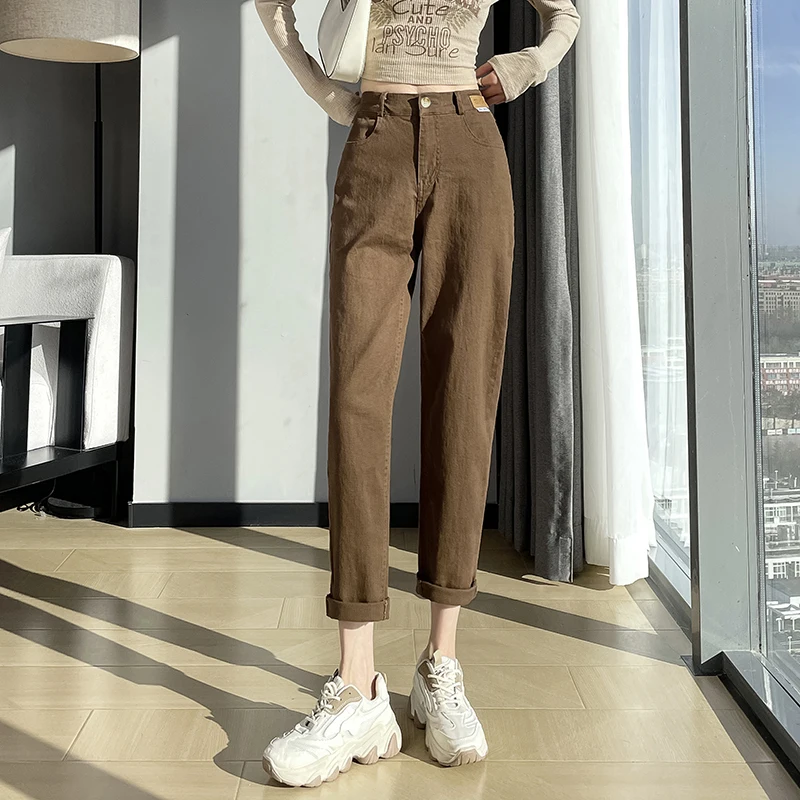 

2024 New High Waisted Harem Pants Women Loose Straight Women Clothing Ankle-Length Pants Thin Khaki Women Pants Jeans Clothes