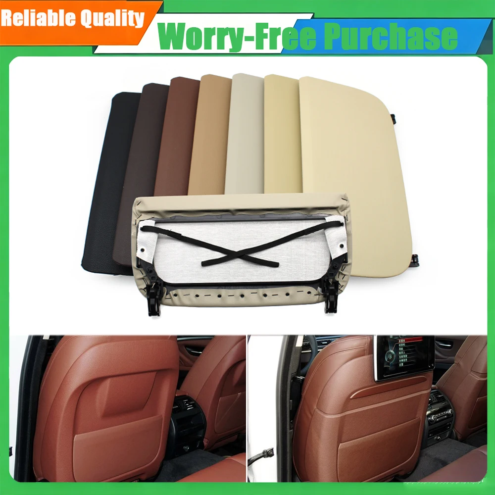 For BMW 5 5GT X5 X6 6GT 7 Series F10 F07 F01 F02 F15 2013-2018 Updated New Model Seat Backrest Rear Pocket Leather Panel Cover