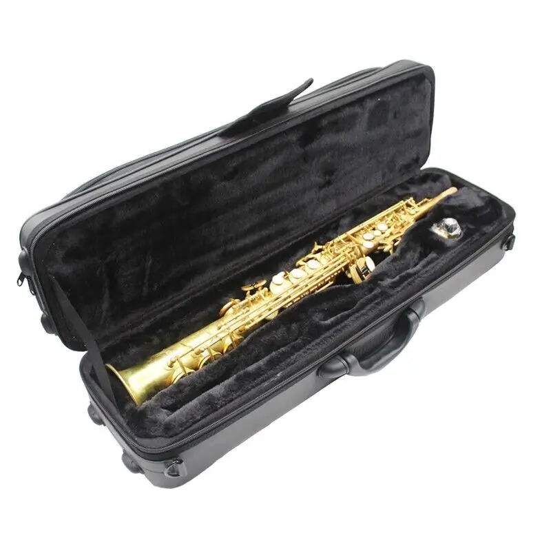 Eastern Music rose brass copper body unlacquer straight soprano saxophone G key