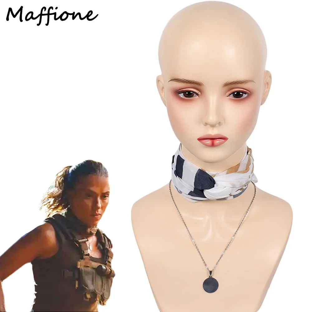 Zora Bennett تأثيري قلادة وشاح للرقبة زي اكسسوارات 2025 فيلم العالم الجوراسي ولادة جديدة تمويه دور الرقبة الدانتيل هالوين #1