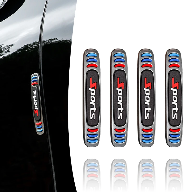 4PCS Car Door Protectors PVC Thickened Anti-Scratch Anti-Bump Sport Styling Body Decoration Rubber Exterior Parts