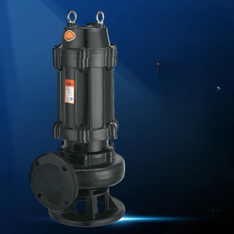 WQ type 0.75kw-550kw stirring and cutting submersible sewage pump, 2/3/4/6/8 inch sewage pump