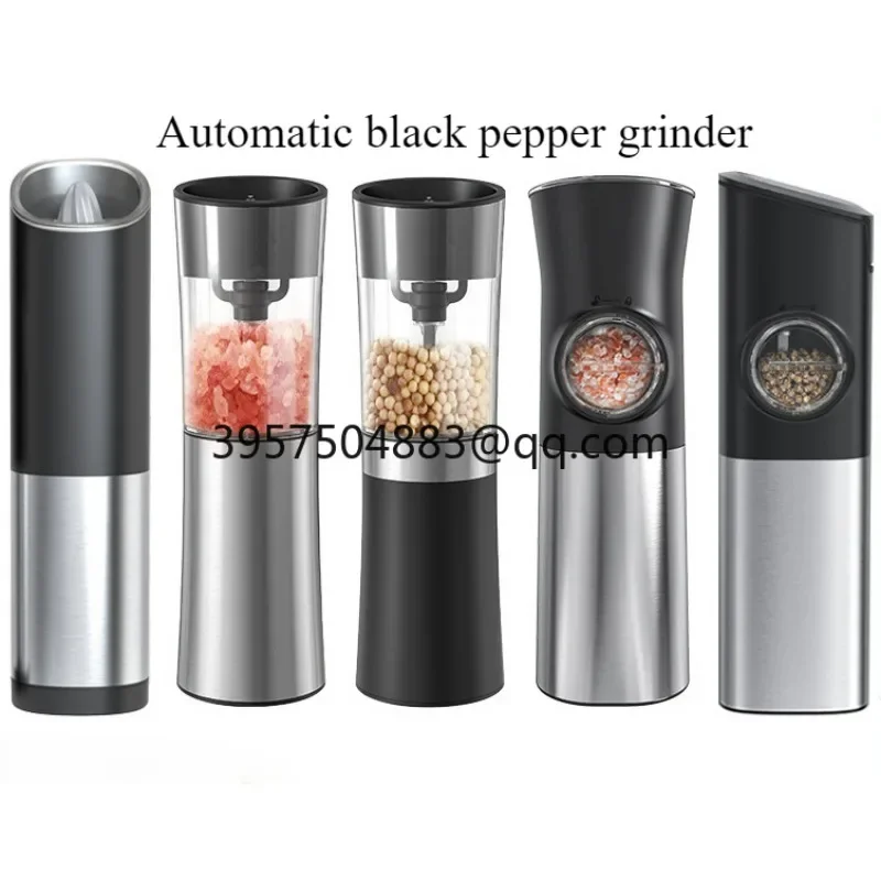 Rechargeable electric pepper grinder stainless steel automatic black pepper mill