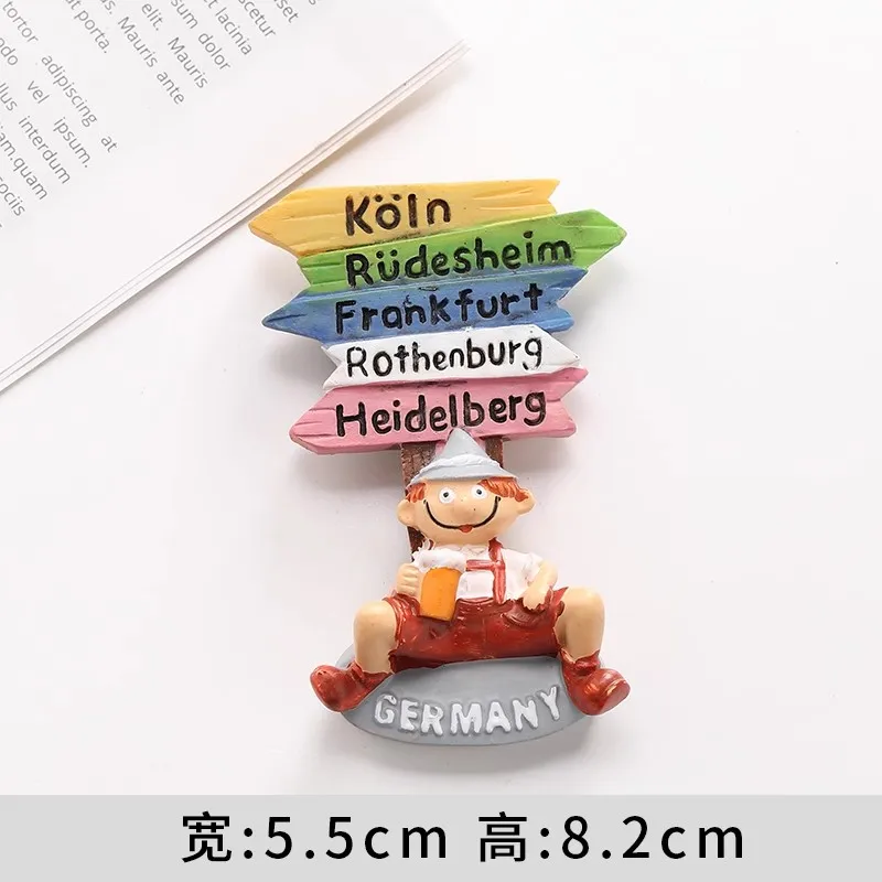 Oktoberfest Street sign In Frankfurt Germany  Travelling Souvenirs Fridge Magnets Creative Home Decoration Resin Fridge Magnetic