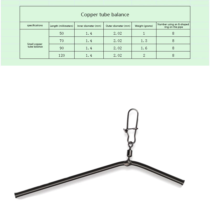 رائجة البيع 5 قطعة موصلات توازن الصيد 5/7/9/12 سنتيمتر نمط صغير النحاس أنبوب الصيد معالجة المغذية بوم الأسماك اكسسوارات #6