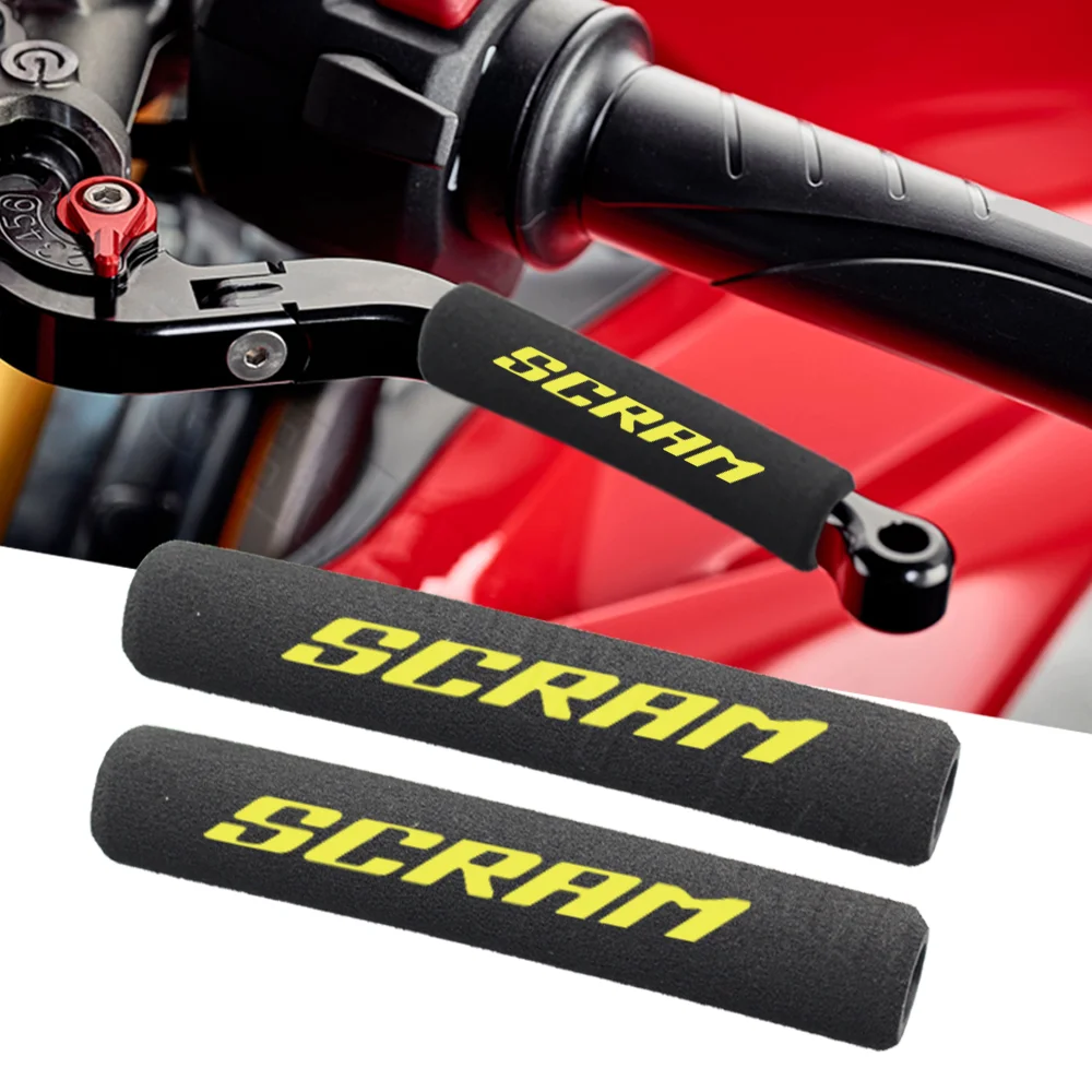 ​For SCRAM 2021 2022 2023 2024 2pc Motorcycle brake handle cover anti slip cotton protective cover