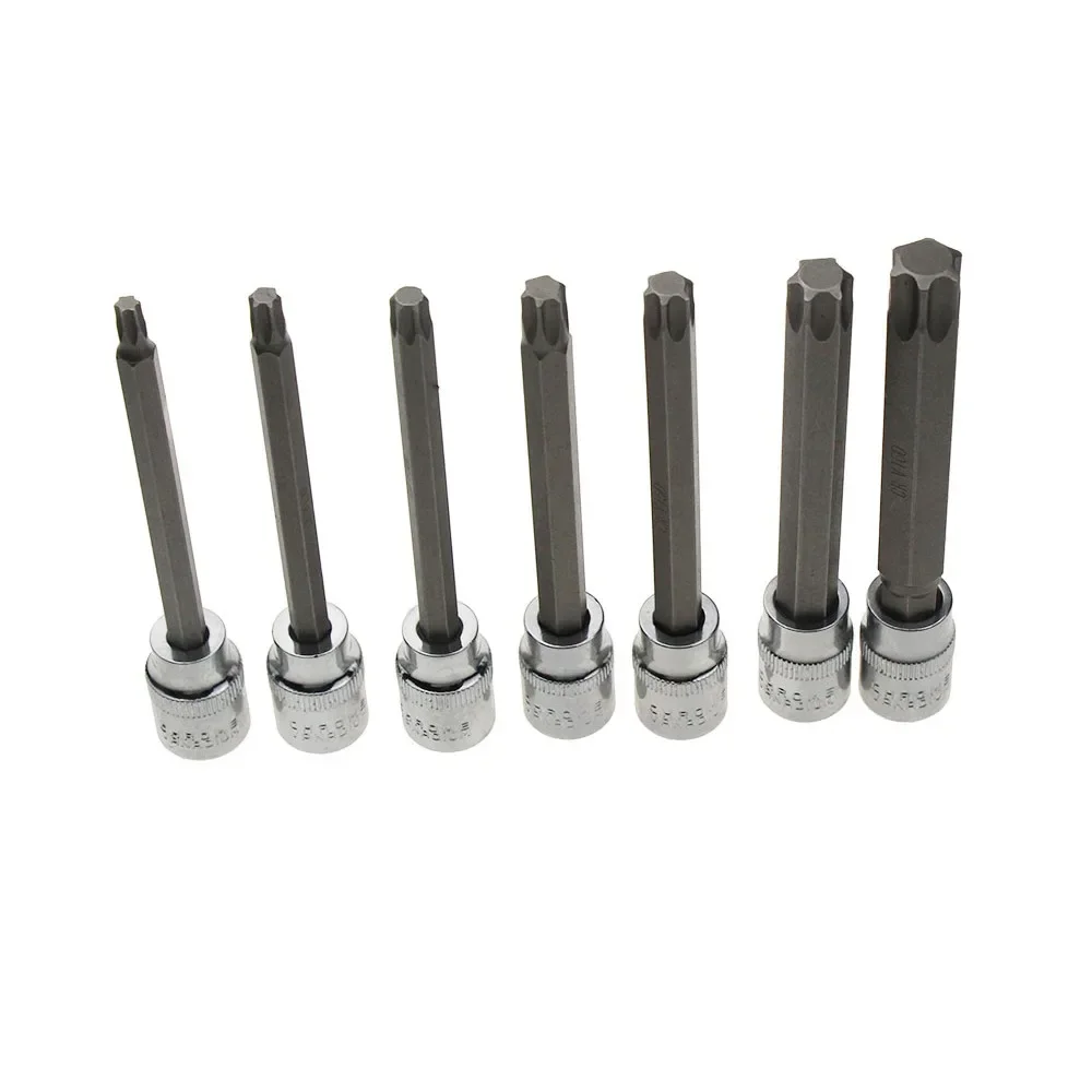 Hot Sale 3 /8 Inch 7 Piece Drive Extra Long Torx Bit Socket Nuts Set For Auto/Car Repair And Home Use