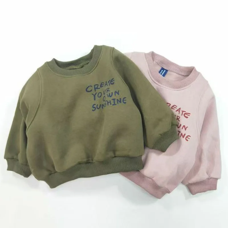 

Children Autumn Sweatshirts Unisex Boys Girls Casual Tracksuit Baby Fashion Spring Pullovers New Kids Letter Clothing 1-6 Years