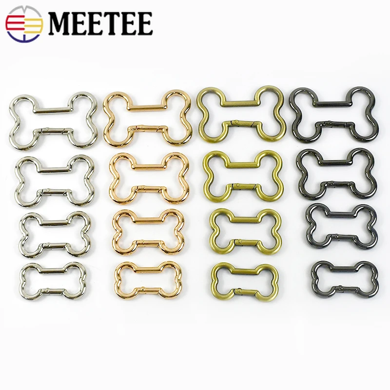 

5/8/10Pcs Metal Buckles For Bag Strap Bone D Ring Clasp Webbing Belt Clip Buckle Dog Collar Spring Hooks DIY Sewing Accessories