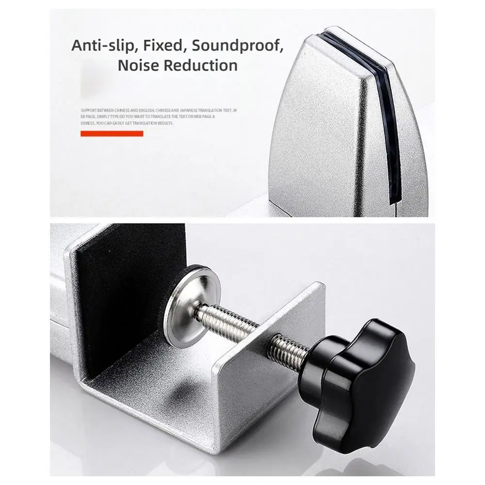 Aluminum Alloy Office Desk Baffle Clip Multifunctional Adjustable Glass Clamp Hardware Black White Silver Office Desk Divider