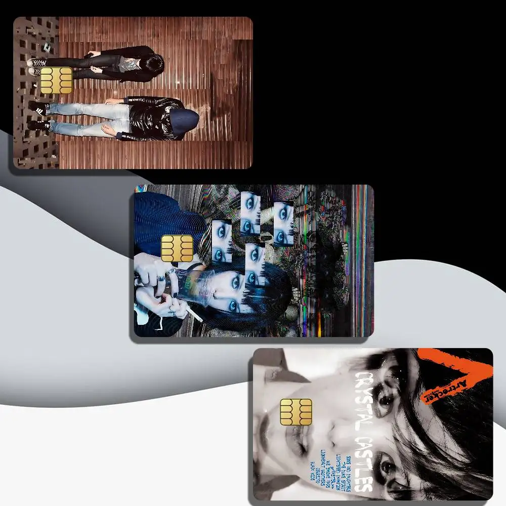 C-Crystal Castles Band Amnesty Card Stickers Credit Visa Debit Bank Charge Card Bus Metro Waterproof Sticker Decal Decoration
