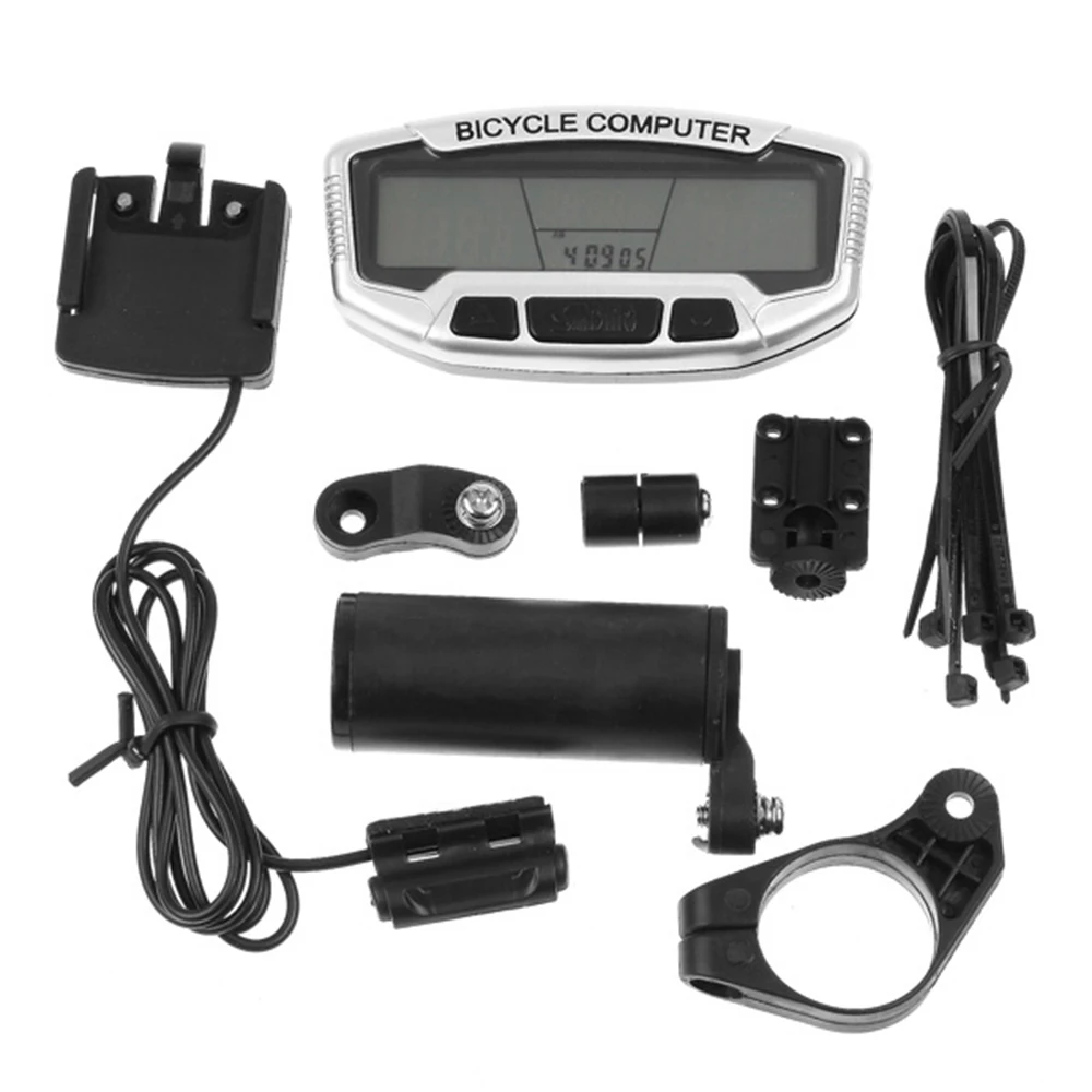 Waterproof Bike Bicycle Digital LCD Computer Odometer Speedometer Velometer Auto Backlight 27 Functions