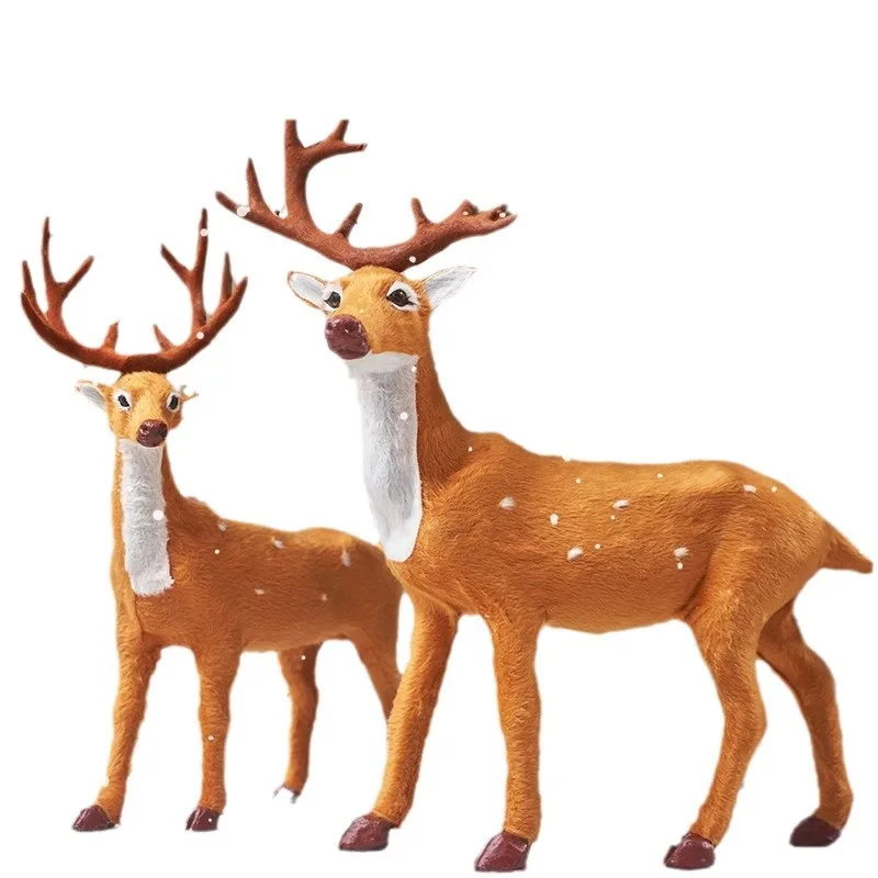 

Christmas decorations, Christmas tree ornaments, decorative props, scene layout simulation, reindeer, deer figurines, Christmas