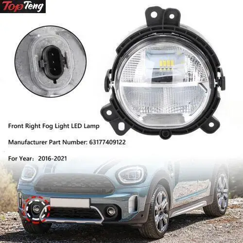 

Front Bumper Right Fog Light 63177409122 For BMW Mini Countryman F60 2016-21