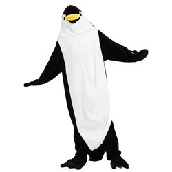 New Penguin Plush One-piece Pajamas Flannel Cartoon One-piece Pajamas Halloween Animal Performance Home Clothes