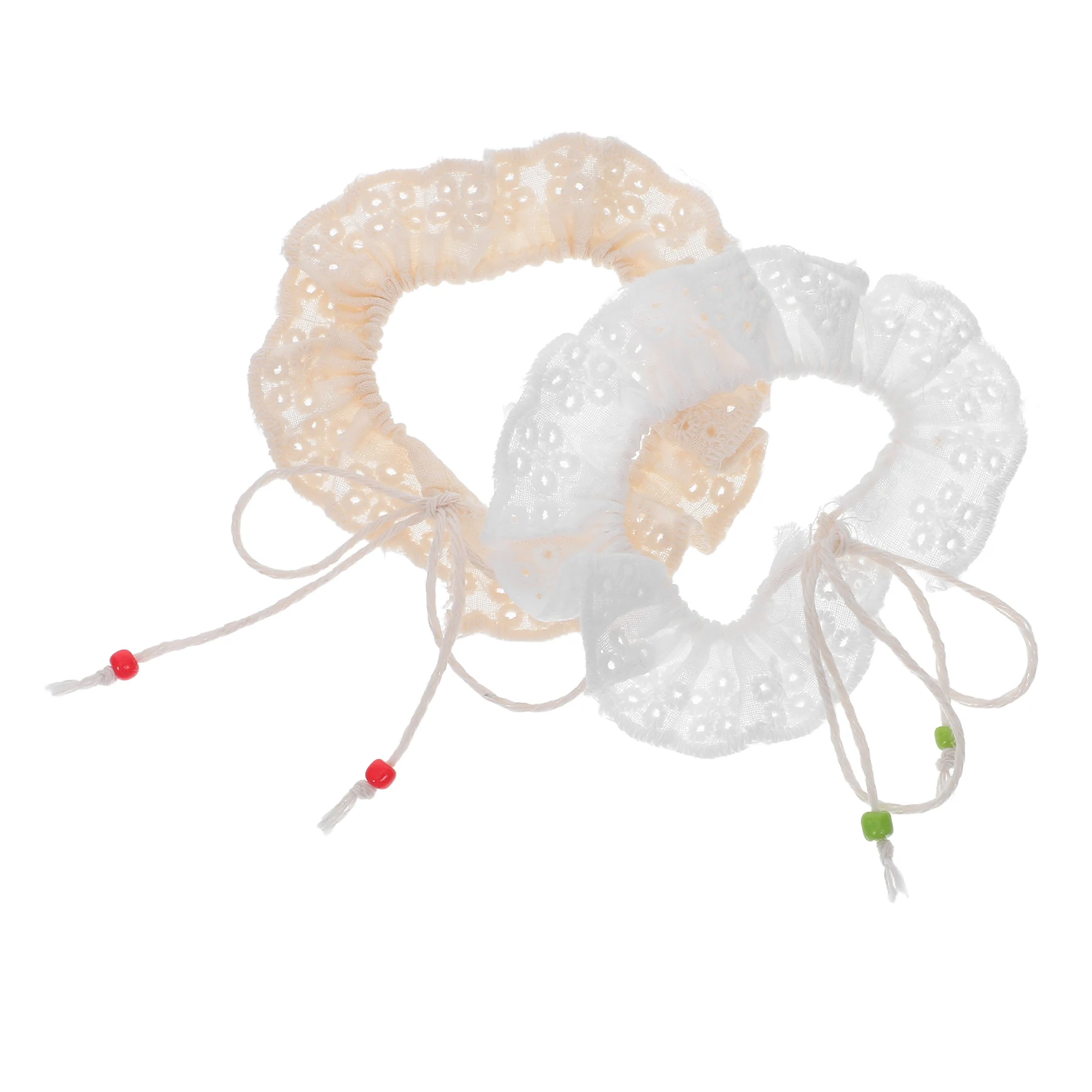

4 Pcs Decorative Miniature Collars DIY Cute Craft Dress up Simple "victorian Lace False Collar"
