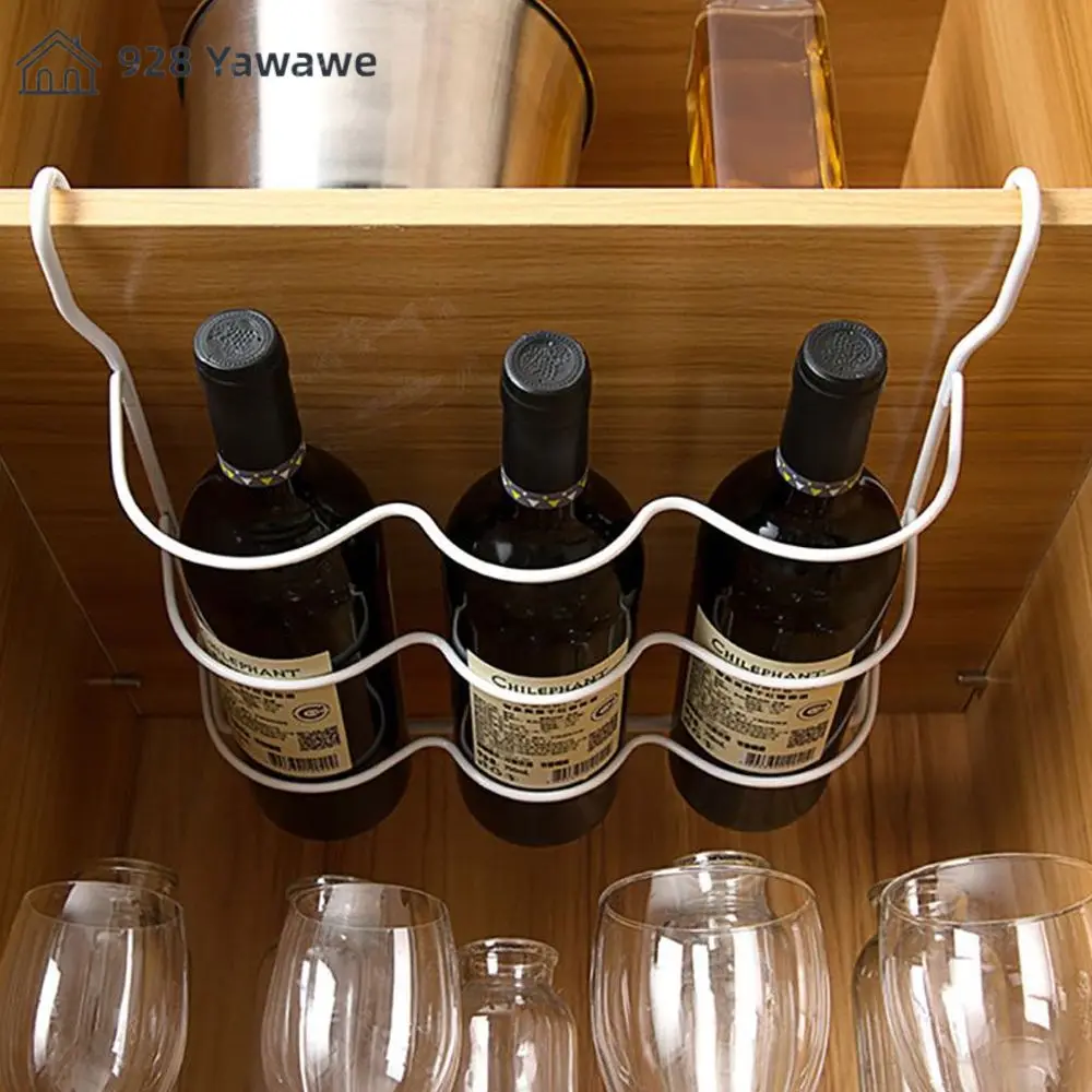 

Beer Bottle Organizer Space-saving Hanging Design Sturdy Practical Stylish Innovative Wine Bottle Display Shelf Beer Rack