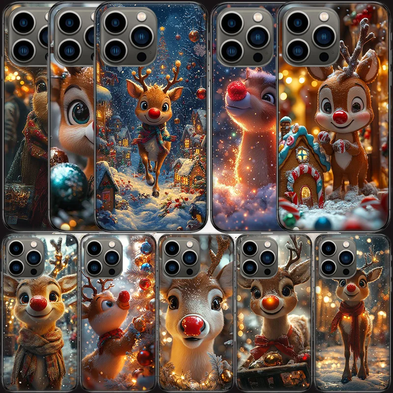 Christmas Reindeer Decorated With Snow Phone Case For Samsung Galaxy Note 20 Ultra 10 Lite 9 8 M12 M21 M30S M31 M32 M51 M52 S10